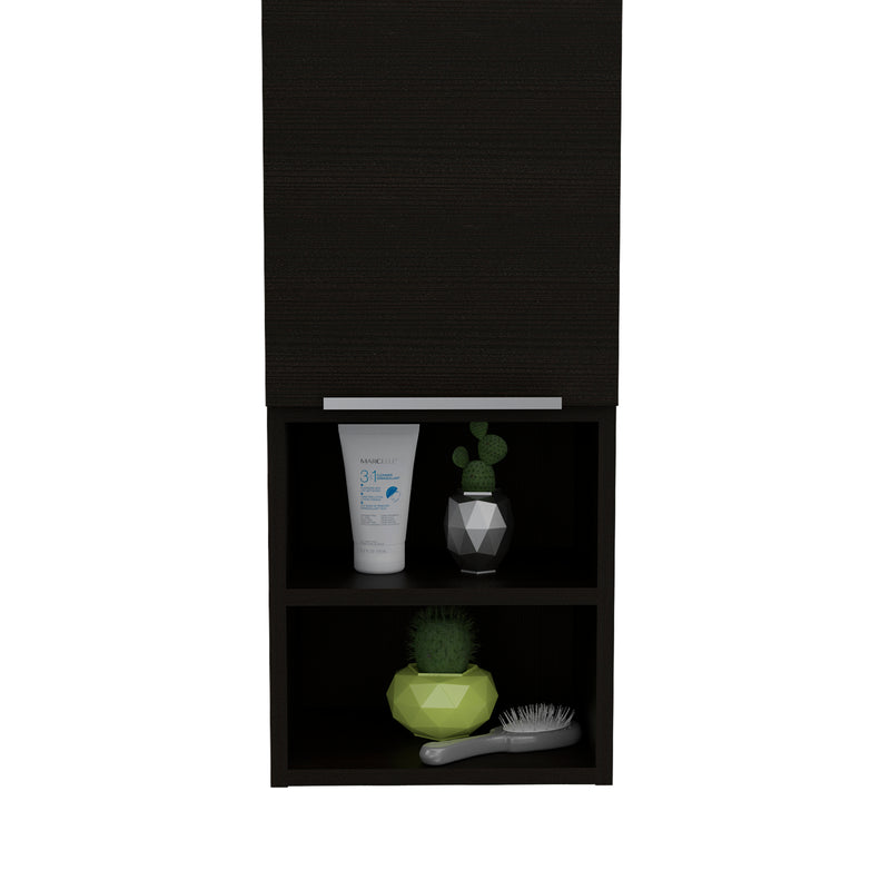 Medicine Cabinet Hazelton, Two Interior Shelves, Black Wengue Finish