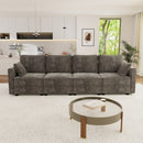 Modular Sectional Sofa Convertible Sofa Couch Set with Storage for Living Room, Modern 4 Seater Modular Sectional Couch (Grey)