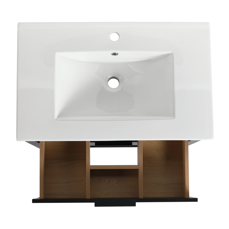 30 inch Bathroom Vanity With Sink and 2 Soft Close Drawers-BVB01030BCT-BL9075B