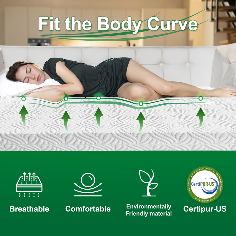 10 Inch Memory Foam Mattress,Queen Foam Mattress with CertiPUR-US Certified