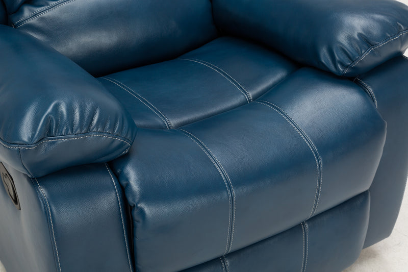 Charlotte Navy Blue Leather Gel Recliner