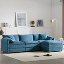 [VIDEO]103.5' Chenille Modular Sectional Sofa with Deep and Wide Seat,L Shaped Cloud Couch Set with Double Cushions,4 Seat Sofa with Movable Ottoman,Oversized Indoor Furniture for Living Room,3 Colors
