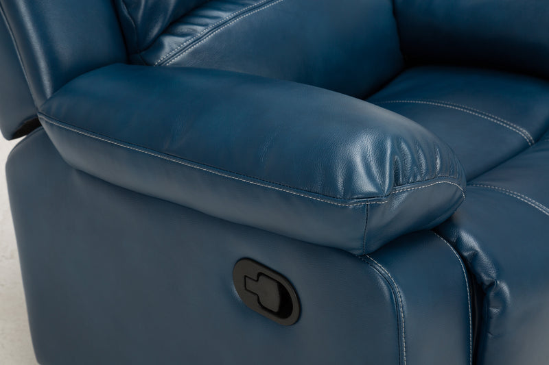 Charlotte Navy Blue Leather Gel Recliner