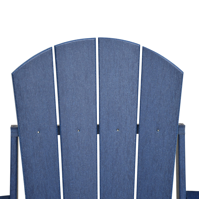TIRAMISUBEST Folding Outdoor Adirondack Chair for Relaxing, HDPE All-weather Fire Pit Chair, Patio Lawn Chair for Outside Deck Garden Backyardf Balcony, Navy Blue