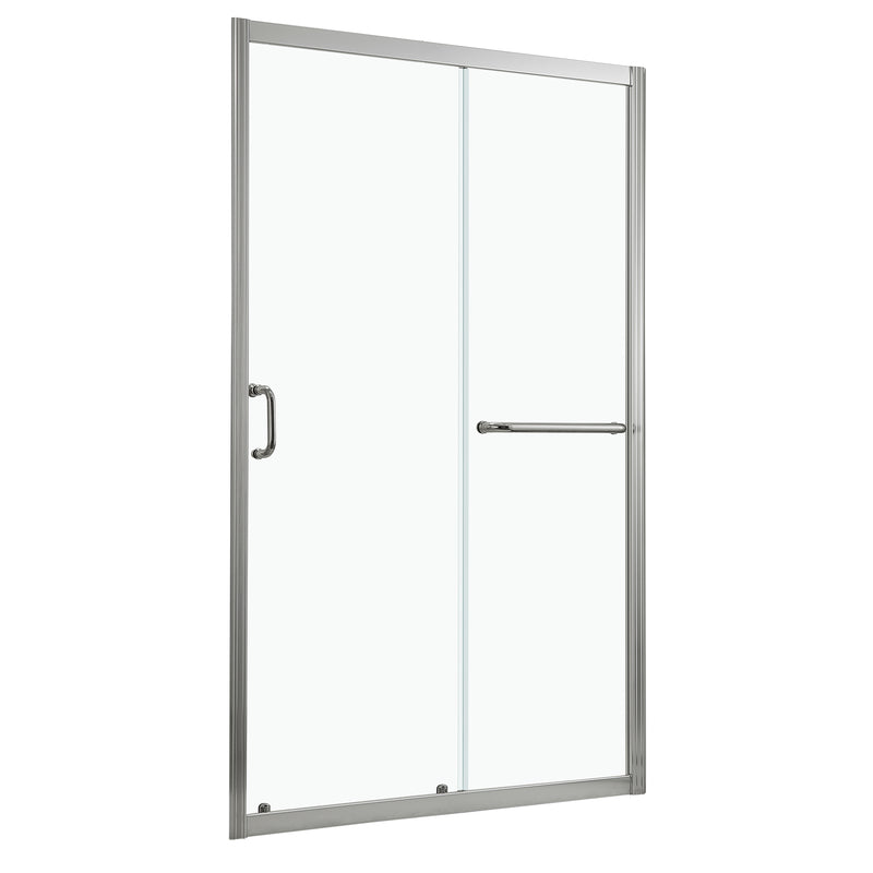 Shower Door 48" W x 72"H Single Sliding Bypass Shower Enclosure,Brushed Nickel