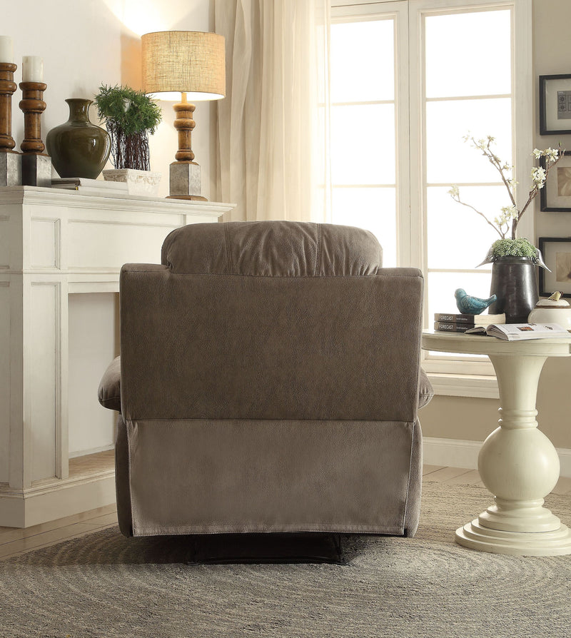 Bina Recliner (Motion) in Gray Polished Microfiber