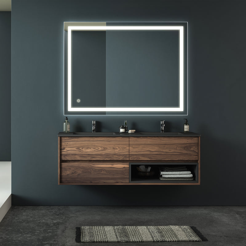 32x24 inch Bathroom Led Classy Vanity Mirror with High Lumen,Dimmable Touch,Wall Switch Control, Anti-Fog ,CRI 90 Adjustable 3000K-4500K-6000K ,IP54 Waterproof Energy saving Vertical & Horizontal
