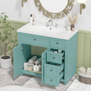 36'' Bathroom Vanity with Undermount Sink,Free Standing Vanity Set with 2 Drawers& Soft Closing Doors,Solid Wood Frame Bathroom Storage Cabinet (Same as SW000117AAF)