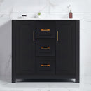 36' Black Bathroom Vanity with Single Sink, Combo Cabinet Undermount Sink, Bathroom Storage Cabinet with 2 Doors and 2 Drawer, Soft Closing, Multifunctional Storage