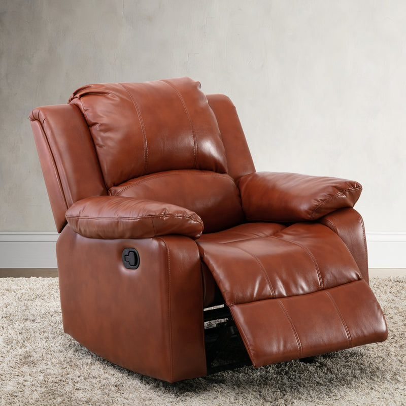 Charlotte Caramel Leather Gel Recliner