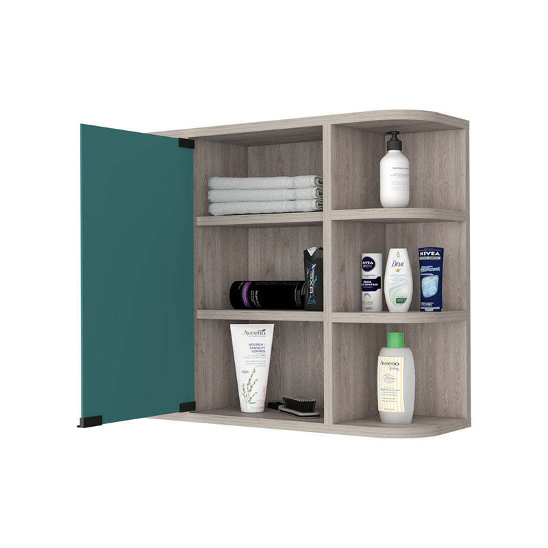 Valdez Medicine Cabinet With Six Shelves, Mirror Cabinet