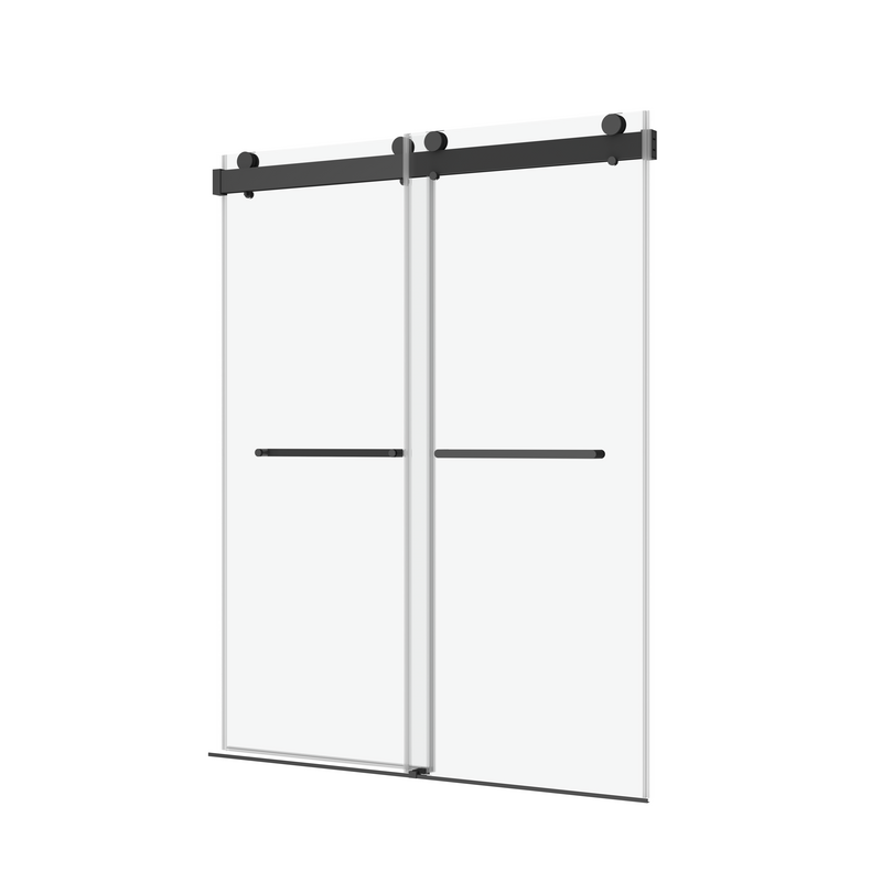 Elan 44 to 48 in. W x 76 in. H Sliding Frameless Soft-Close Shower Door with Premium 3/8 Inch (10mm) Thick Tampered Glass in Matte Black
23D02-48MB