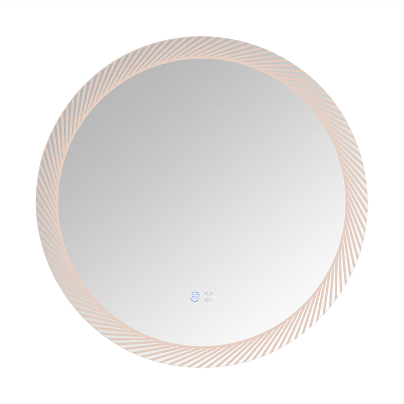 24 Inch Switch-Held Memory LED Mirror, Wall-Mounted Vanity Mirrors, Bathroom Anti-Fog Mirror, Dimmable Bathroom Mirror