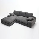 Modern Minimalist Modular Sectional Sofa Set, Upholstered Sleeper Couch, Grey, Installation-Free, 99*69 inches
