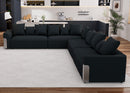 152.7' Oversized Modular Sectional Sofa, Modern Large Sectional Couches for Living Room, L-Shaped 8 Deep Seat Corner Sofa Comfy Cloud Couch with Pillows, Chenille, Black, Right-Facing