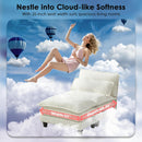 117'' Cloud Couch Sectional with U Shape Ottoman, Couches for Living Room with Chenille Fabric|USB Charging| Reversible Chaise|Throw Pillows| Dual Cushions Modern Sofa, Beige