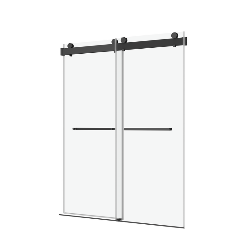 Elan 68 to 72 in. W x 76 in. H Sliding Frameless Soft-Close Shower Door with Premium 3/8 Inch (10mm) Thick Tampered Glass in Matte Black
23D02-72MB