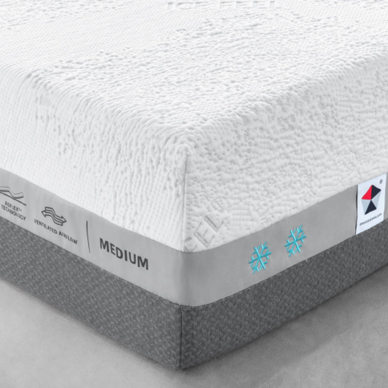 Primerest Ultra King Mattress, 12.5" Hybrid Max Gel Memory Foam with Ice Feel Cooling Knitted Fabric, Medium Plush Comfort and Individually Wrapped Pocketed Coils, Made in USA