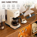 55" Wine Bar Cabinet with Storage, Fluted Liquor & Coffee Bar Cabinet with Wine Rack and Glass Holder, Buffet Sideboard with LED Lights for Home Kitchen Living Dining Room