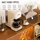 DHH 55" Wine Bar Cabinet with Storage, Fluted Liquor & Coffee Bar Cabinet with Wine Rack and Glass Holder, Buffet Sideboard with LED Lights for Home Kitchen Living Dining Room (Black) (Yellow Walnut)