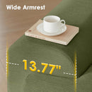 113'' Modern Sectional Sofa, Upholstered Couches for Living Room, L-Shape Modular Sectional Couch with Deep Seat, Fluffy Couch with Movable Ottoman, No Assembly Required, Corduroy, Green