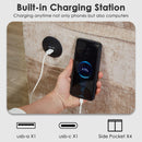 117'' Cloud Couch Sectional with L Shape Ottoman, Couches for Living Room with Chenille Fabric|USB Charging| Reversible Chaise|Throw Pillows| Dual Cushions Modern Sofa, Camel