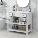36'' Bathroom Vanity with Top Sink, Modern Bathroom Storage Cabinet with 2 Soft Closing Doors and 6 Drawers, Single Sink Bathroom Vanity