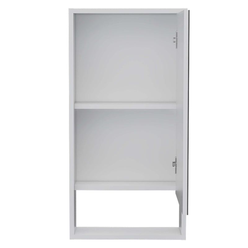 Modesto Medicine Cabinet, One Open Shelf, Mirrored Cabinet With Two Interior Shelves