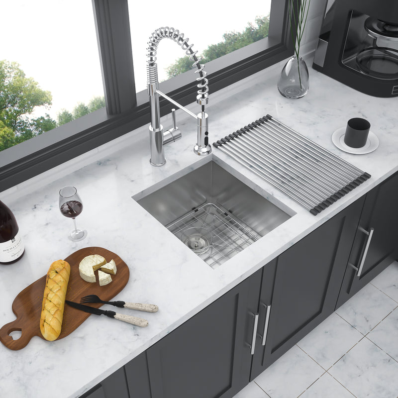 13 Inch Undermount Sink - 13"x15"x9" Undermount Stainless Steel Kitchen Sink 18 Gauge 9 Inch Deep Single Bowl Kitchen Sink Basin
