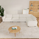 4 Seat L Shaped Sectional Sofa, Chenille Modular Sofa with Removable Pillows and Layer Cushions, Suitable for Living Rooms, Bedroom, Offices, and Apartments, Beige