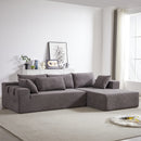 Modern Chenille Upholstered Sectional Sofa Couch Set,Modular 108' L Shaped Sectional Living Room Sofa Set With 6 Pillows,Free Combination Sofa Couch for Living Room,Bedroom(Right Chaise)W834P240002