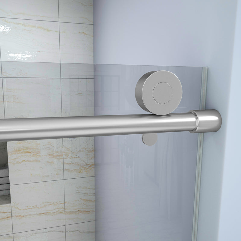 Shower Door 48" W x 76"H Single Sliding Bypass Shower Enclosure,Chrome