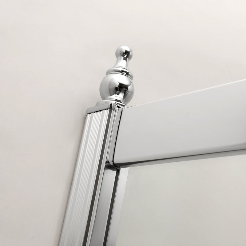 Shower Door 36" x 75" Framed Tub Shower Enclosure in Chrome