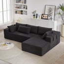 Modern Chenille Upholstered Sectional Sofa Couch Set,Modular 108' L Shaped Sectional Living Room Sofa Set With 6 Pillows,Free Combination Sofa Couch for Living Room,Bedroom(Right Chaise)W834P240010