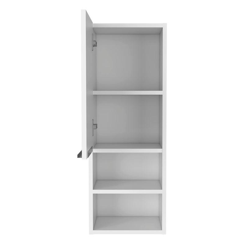 Medicine Cabinet Hazelton, Open and Interior Shelves, White Finish