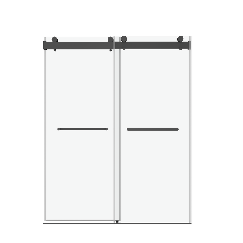 Elan 44 to 48 in. W x 76 in. H Sliding Frameless Soft-Close Shower Door with Premium 3/8 Inch (10mm) Thick Tampered Glass in Matte Black
23D02-48MB