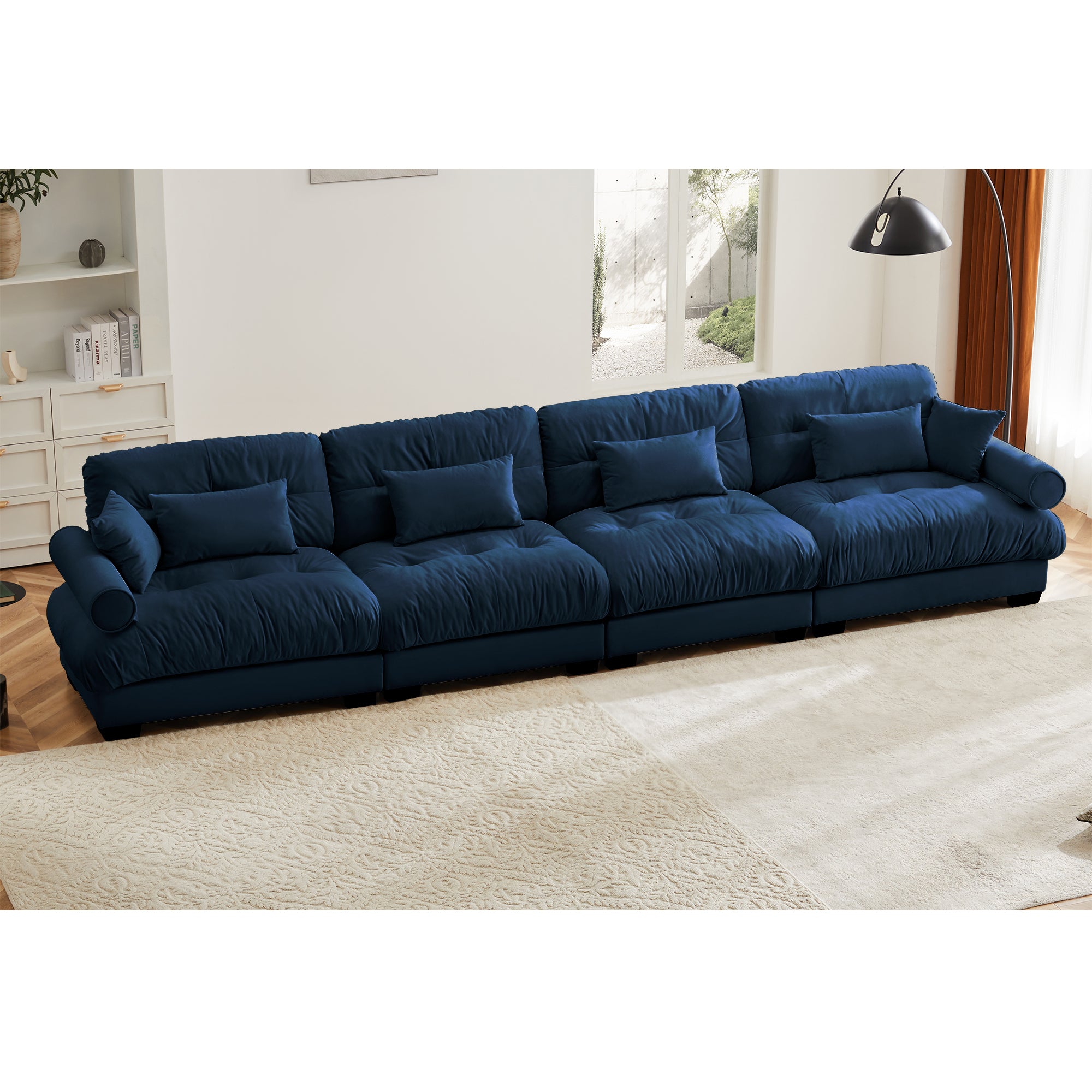 Super Comfort Oversized Modular Velvet Sectional Sofa Couch with Movab