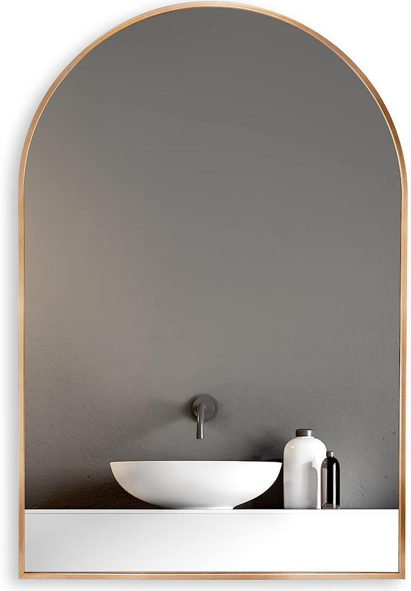 Gold 20*30IN Metal Arch mirror