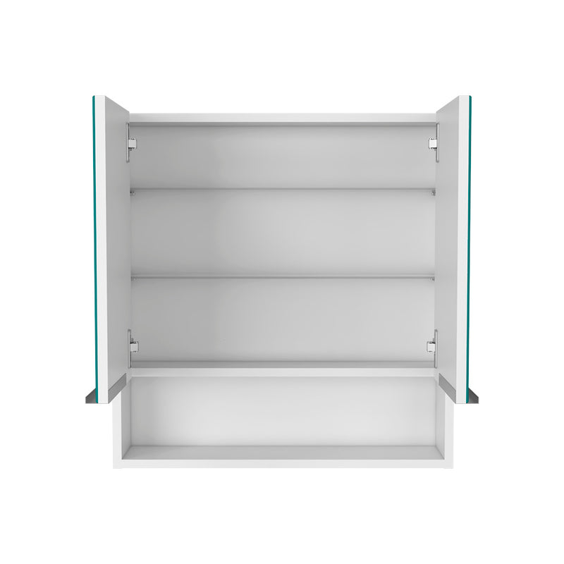 Medicine Cabinet with Mirror Lexington,Three Internal Shelves, White Finish