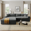 Mirod Large Sectional Sofa with Thick Cushions, and Built-in Cup Holders & Charging Ports