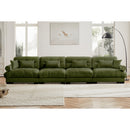 Super Comfort Oversized Modular Velvet Sectional Sofa Couch with Movable Ottoman,Corner Sectional with Bolstered Armrests, Deep Seat Cloud Couch, Convertible L Shaped Couch for Living Room Olive green