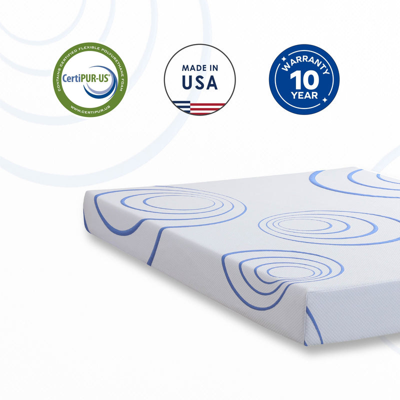 8 Inch Made in USA Bamboo Charcoal Infused Gel Memory Foam Mattress in a Box, CertiPUR-US Certified, Full Mattress with Fiberglass Free Cover, Medium