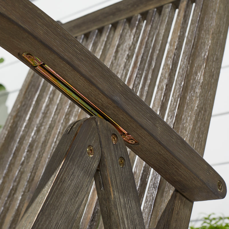 Renaissance Outdoor Patio Hand-scraped Wood 5-Position Reclining Chair