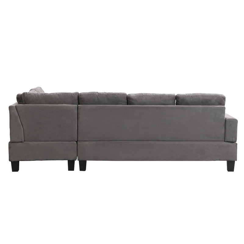 Sofa Set  for Living Room with Chaise Lounge and Storage Ottoman Living Room Furniture,(Gray)