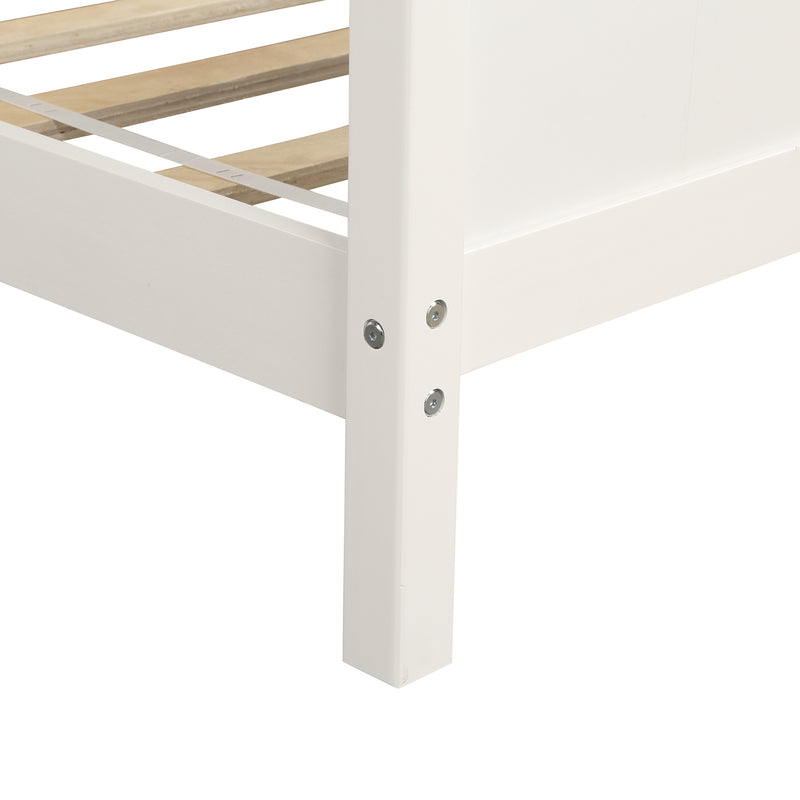 Twin over Twin Bed with Drawers and Shelves for Kids, White,Gray