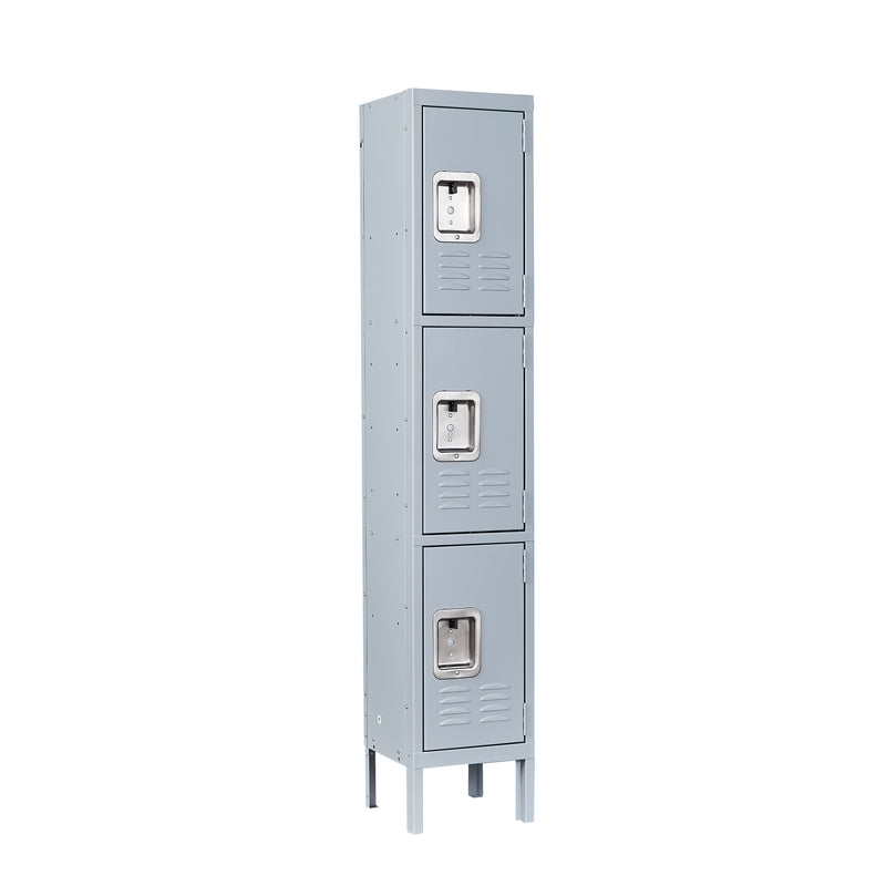 3 Tier Metal Storage Cabinet Locker