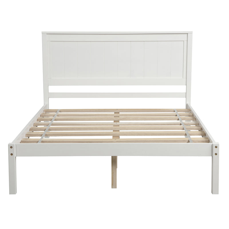 Platform Bed Frame with Headboard , Wood Slat Support , No Box Spring Needed