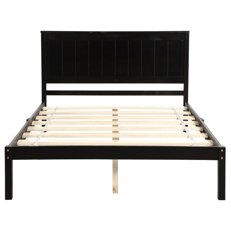 Platform Bed Frame with Headboard , Wood Slat Support , No Box Spring Needed
