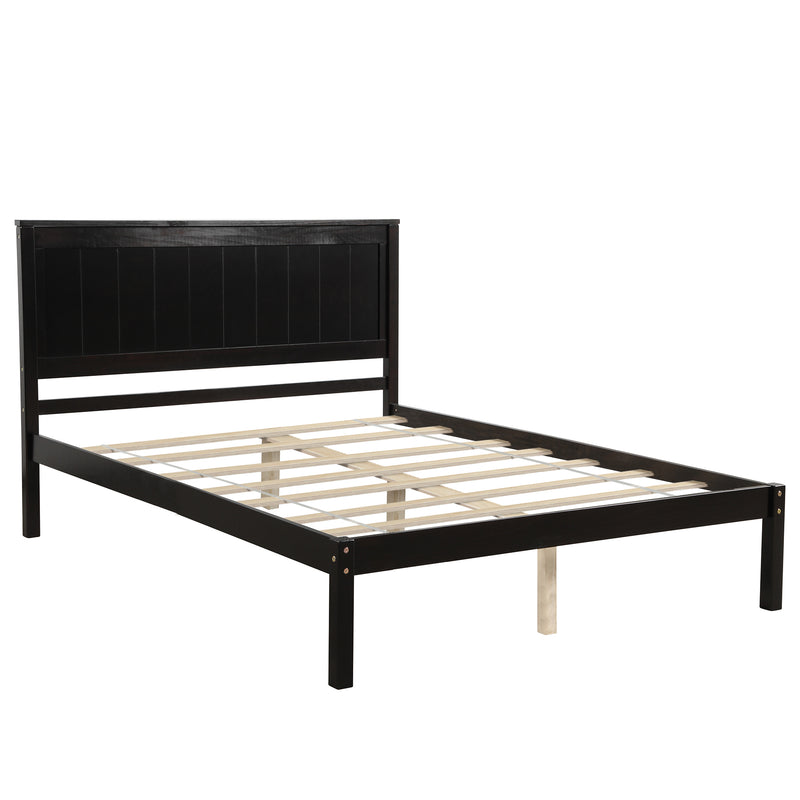 Platform Bed Frame with Headboard , Wood Slat Support , No Box Spring Needed