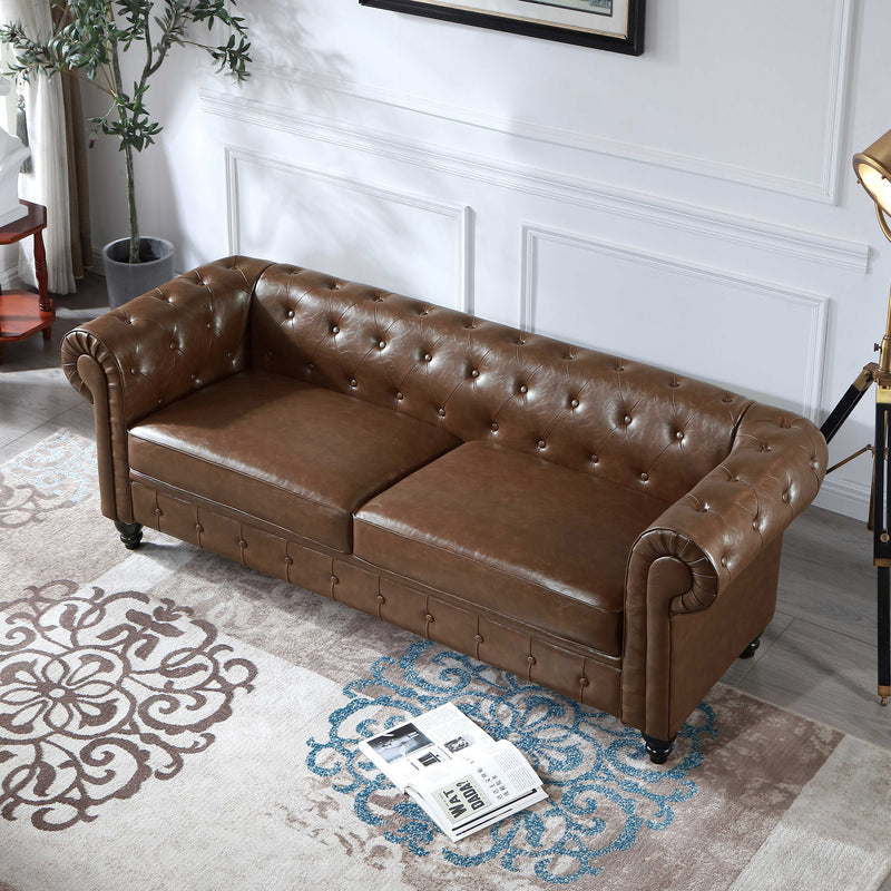 Retro style PU Couch , Chesterfield Sofas for Living Room and Bedroom
